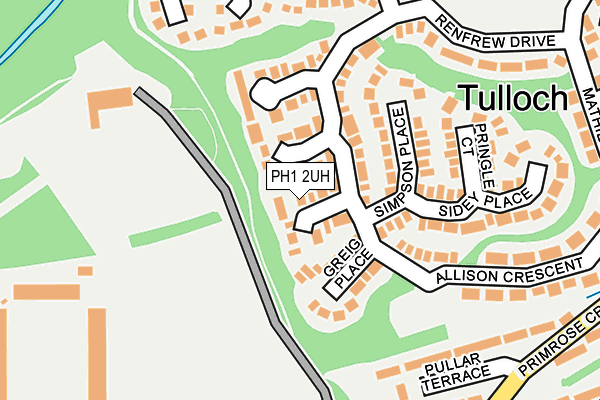 PH1 2UH map - OS OpenMap – Local (Ordnance Survey) PH1 2UH map - OS OpenMap – Local (Ordnance Survey)