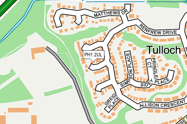 PH1 2UL map - OS OpenMap – Local (Ordnance Survey) PH1 2UL map - OS OpenMap – Local (Ordnance Survey)