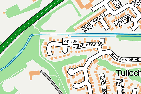 PH1 2UR map - OS OpenMap – Local (Ordnance Survey) PH1 2UR map - OS OpenMap – Local (Ordnance Survey)