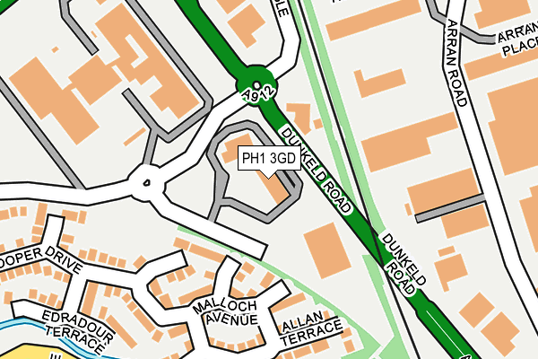 PH1 3GD map - OS OpenMap – Local (Ordnance Survey) PH1 3GD map - OS OpenMap – Local (Ordnance Survey)