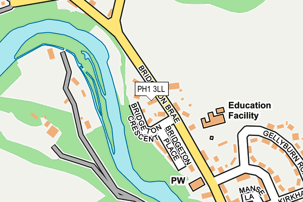 PH1 3LL map - OS OpenMap – Local (Ordnance Survey) PH1 3LL map - OS OpenMap – Local (Ordnance Survey)