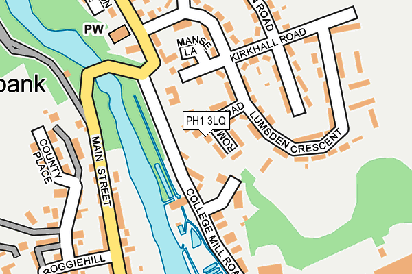 PH1 3LQ map - OS OpenMap – Local (Ordnance Survey) PH1 3LQ map - OS OpenMap – Local (Ordnance Survey)