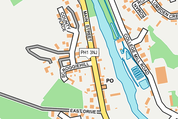 PH1 3NJ map - OS OpenMap – Local (Ordnance Survey) PH1 3NJ map - OS OpenMap – Local (Ordnance Survey)
