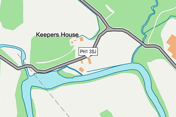 PH1 3SJ map - OS OpenMap – Local (Ordnance Survey) PH1 3SJ map - OS OpenMap – Local (Ordnance Survey)