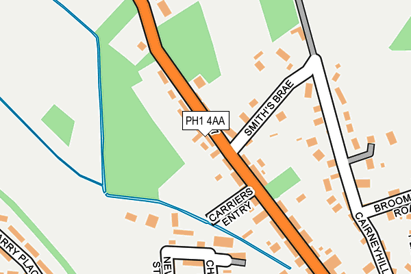 PH1 4AA map - OS OpenMap – Local (Ordnance Survey) PH1 4AA map - OS OpenMap – Local (Ordnance Survey)