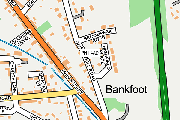 PH1 4AD map - OS OpenMap – Local (Ordnance Survey) PH1 4AD map - OS OpenMap – Local (Ordnance Survey)