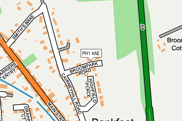 PH1 4AE map - OS OpenMap – Local (Ordnance Survey) PH1 4AE map - OS OpenMap – Local (Ordnance Survey)