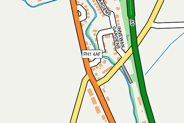 PH1 4AF map - OS OpenMap – Local (Ordnance Survey) PH1 4AF map - OS OpenMap – Local (Ordnance Survey)