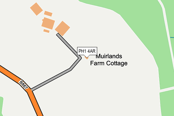 PH1 4AR map - OS OpenMap – Local (Ordnance Survey) PH1 4AR map - OS OpenMap – Local (Ordnance Survey)