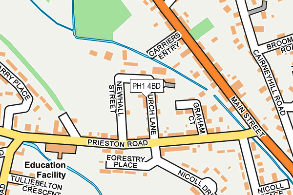 PH1 4BD map - OS OpenMap – Local (Ordnance Survey) PH1 4BD map - OS OpenMap – Local (Ordnance Survey)