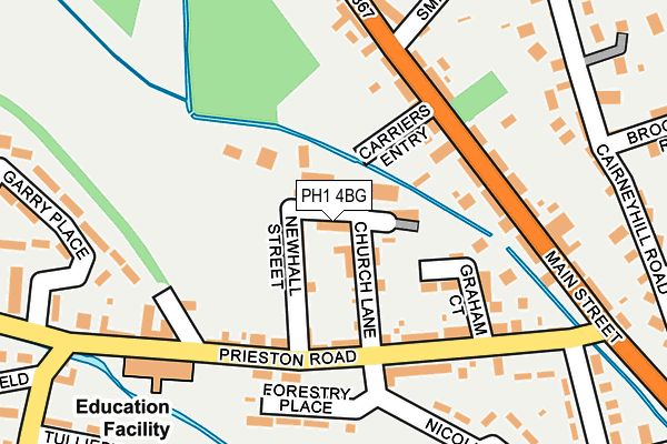 PH1 4BG map - OS OpenMap – Local (Ordnance Survey) PH1 4BG map - OS OpenMap – Local (Ordnance Survey)
