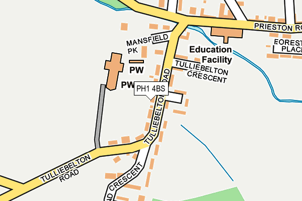 PH1 4BS map - OS OpenMap – Local (Ordnance Survey) PH1 4BS map - OS OpenMap – Local (Ordnance Survey)
