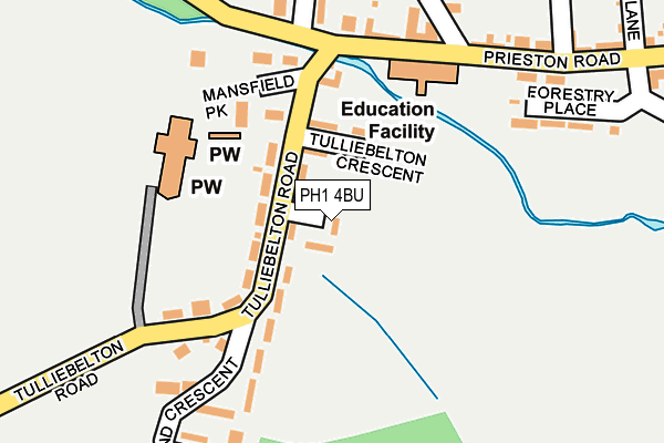 PH1 4BU map - OS OpenMap – Local (Ordnance Survey) PH1 4BU map - OS OpenMap – Local (Ordnance Survey)