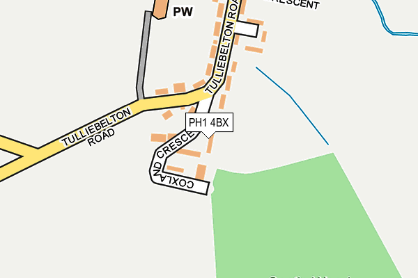 PH1 4BX map - OS OpenMap – Local (Ordnance Survey) PH1 4BX map - OS OpenMap – Local (Ordnance Survey)