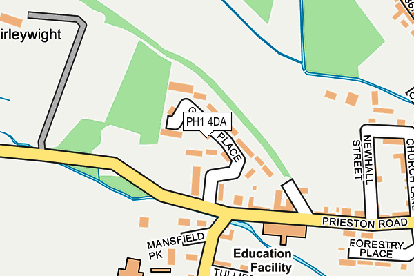 PH1 4DA map - OS OpenMap – Local (Ordnance Survey) PH1 4DA map - OS OpenMap – Local (Ordnance Survey)