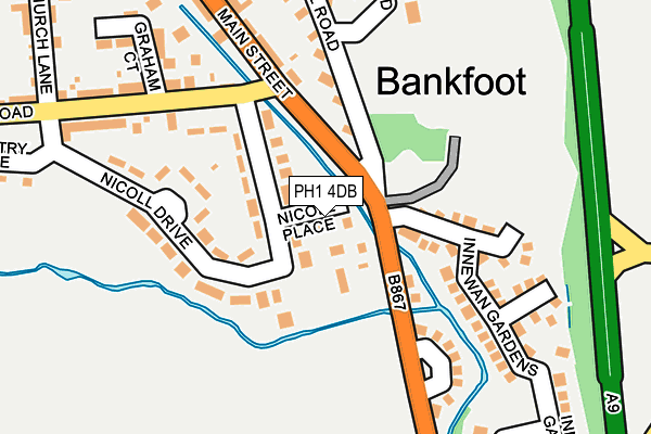 PH1 4DB map - OS OpenMap – Local (Ordnance Survey) PH1 4DB map - OS OpenMap – Local (Ordnance Survey)