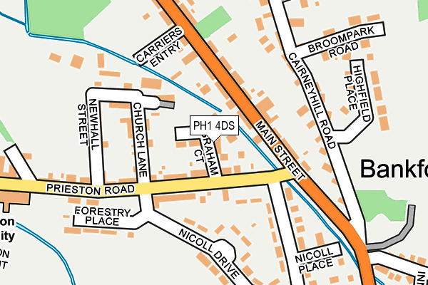PH1 4DS map - OS OpenMap – Local (Ordnance Survey) PH1 4DS map - OS OpenMap – Local (Ordnance Survey)