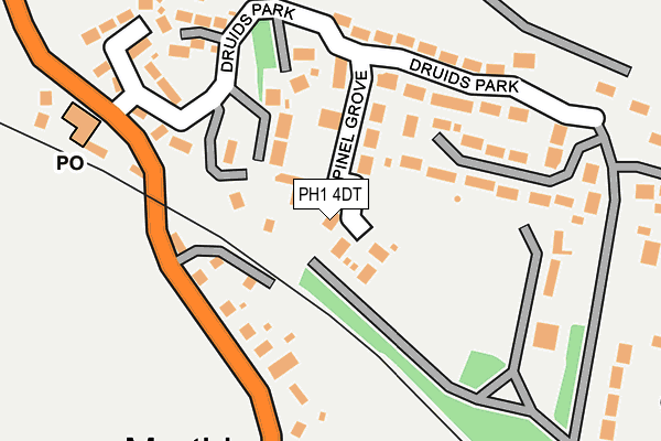PH1 4DT map - OS OpenMap – Local (Ordnance Survey) PH1 4DT map - OS OpenMap – Local (Ordnance Survey)