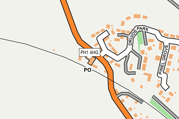 PH1 4HG map - OS OpenMap – Local (Ordnance Survey) PH1 4HG map - OS OpenMap – Local (Ordnance Survey)