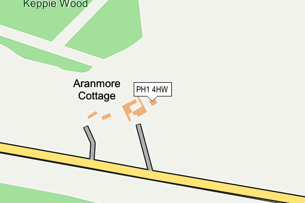 PH1 4HW map - OS OpenMap – Local (Ordnance Survey) PH1 4HW map - OS OpenMap – Local (Ordnance Survey)