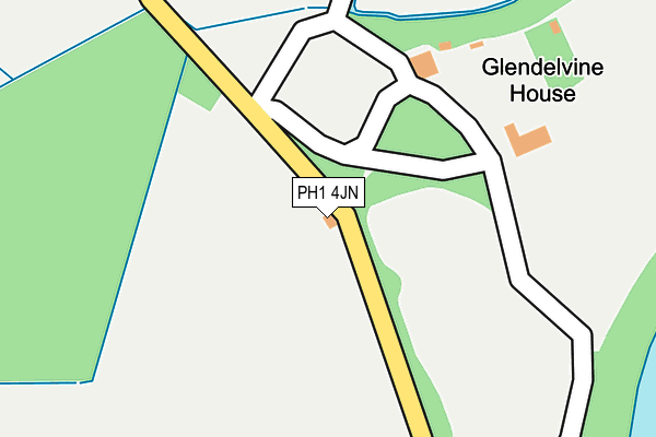 PH1 4JN map - OS OpenMap – Local (Ordnance Survey) PH1 4JN map - OS OpenMap – Local (Ordnance Survey)