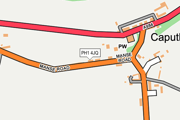 PH1 4JQ map - OS OpenMap – Local (Ordnance Survey) PH1 4JQ map - OS OpenMap – Local (Ordnance Survey)
