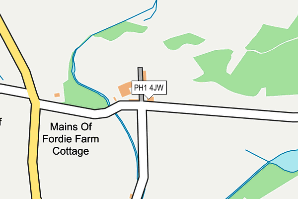 PH1 4JW map - OS OpenMap – Local (Ordnance Survey) PH1 4JW map - OS OpenMap – Local (Ordnance Survey)