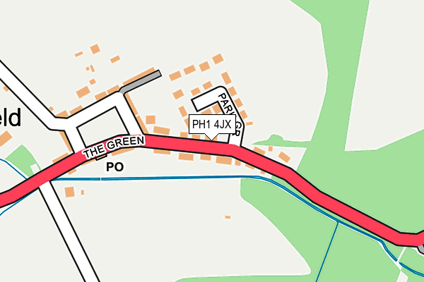 PH1 4JX map - OS OpenMap – Local (Ordnance Survey) PH1 4JX map - OS OpenMap – Local (Ordnance Survey)
