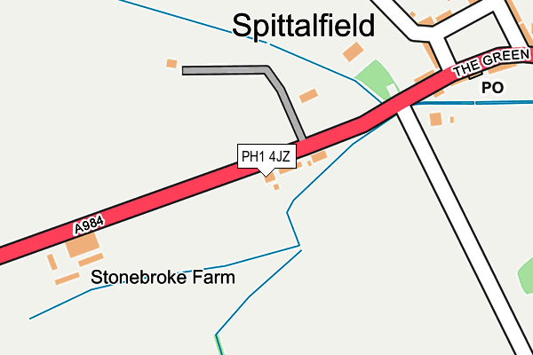 PH1 4JZ map - OS OpenMap – Local (Ordnance Survey) PH1 4JZ map - OS OpenMap – Local (Ordnance Survey)