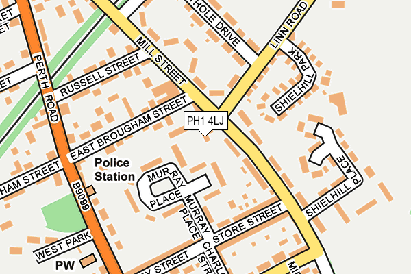 PH1 4LJ map - OS OpenMap – Local (Ordnance Survey) PH1 4LJ map - OS OpenMap – Local (Ordnance Survey)