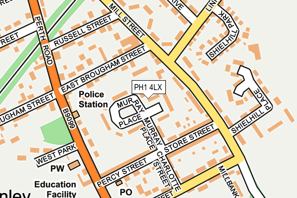 PH1 4LX map - OS OpenMap – Local (Ordnance Survey) PH1 4LX map - OS OpenMap – Local (Ordnance Survey)