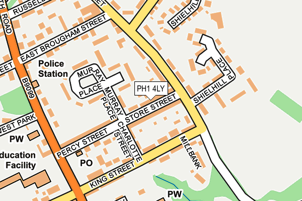 PH1 4LY map - OS OpenMap – Local (Ordnance Survey) PH1 4LY map - OS OpenMap – Local (Ordnance Survey)