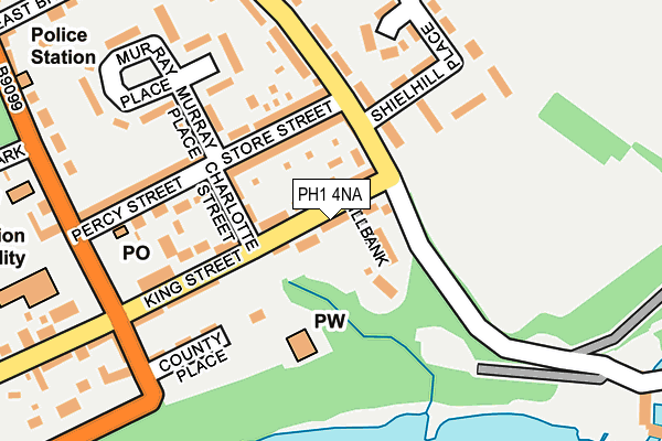 PH1 4NA map - OS OpenMap – Local (Ordnance Survey) PH1 4NA map - OS OpenMap – Local (Ordnance Survey)