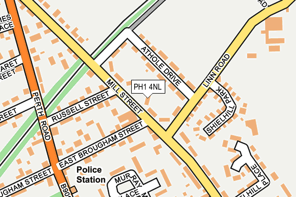PH1 4NL map - OS OpenMap – Local (Ordnance Survey) PH1 4NL map - OS OpenMap – Local (Ordnance Survey)