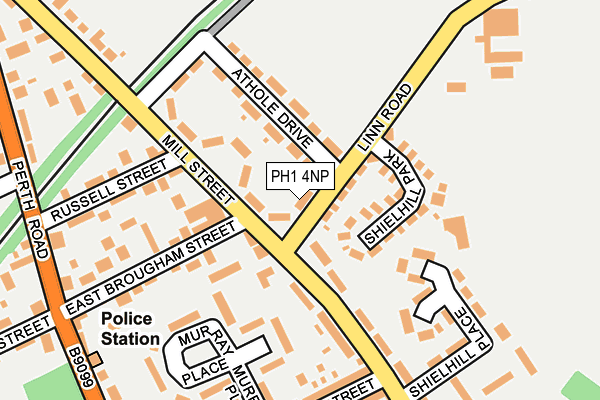 PH1 4NP map - OS OpenMap – Local (Ordnance Survey) PH1 4NP map - OS OpenMap – Local (Ordnance Survey)