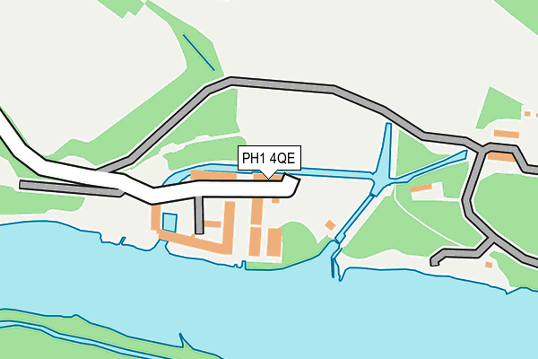 PH1 4QE map - OS OpenMap – Local (Ordnance Survey) PH1 4QE map - OS OpenMap – Local (Ordnance Survey)
