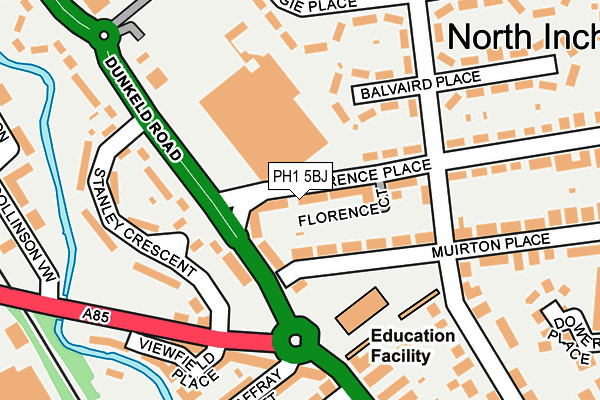 PH1 5BJ map - OS OpenMap – Local (Ordnance Survey) PH1 5BJ map - OS OpenMap – Local (Ordnance Survey)