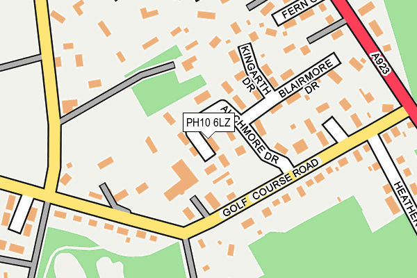PH10 6LZ map - OS OpenMap – Local (Ordnance Survey)