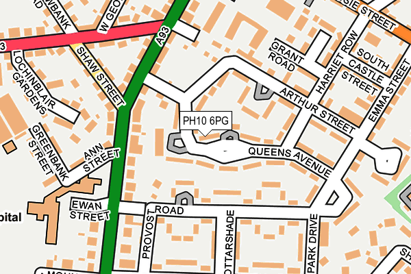 PH10 6PG map - OS OpenMap – Local (Ordnance Survey) PH10 6PG map - OS OpenMap – Local (Ordnance Survey)