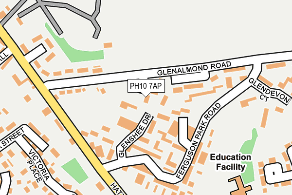 PH10 7AP map - OS OpenMap – Local (Ordnance Survey) PH10 7AP map - OS OpenMap – Local (Ordnance Survey)