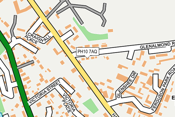 PH10 7AQ map - OS OpenMap – Local (Ordnance Survey) PH10 7AQ map - OS OpenMap – Local (Ordnance Survey)