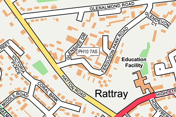 PH10 7AS map - OS OpenMap – Local (Ordnance Survey) PH10 7AS map - OS OpenMap – Local (Ordnance Survey)