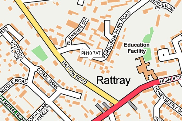 PH10 7AT map - OS OpenMap – Local (Ordnance Survey) PH10 7AT map - OS OpenMap – Local (Ordnance Survey)