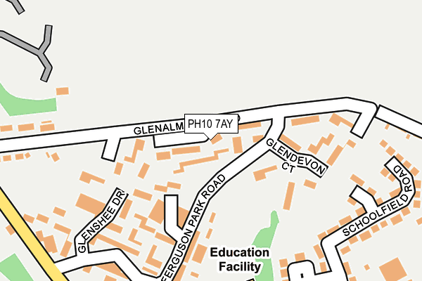 PH10 7AY map - OS OpenMap – Local (Ordnance Survey) PH10 7AY map - OS OpenMap – Local (Ordnance Survey)