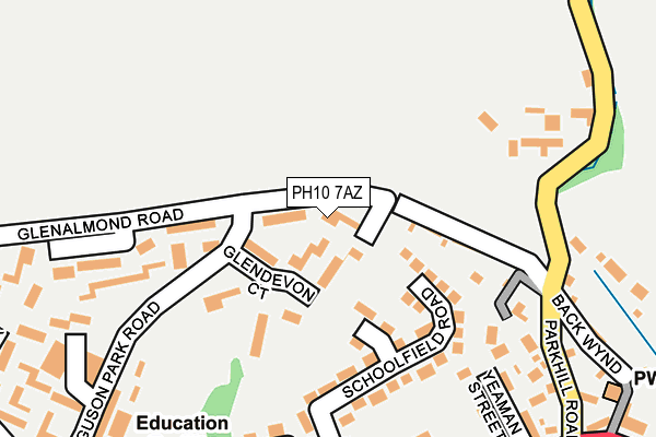 PH10 7AZ map - OS OpenMap – Local (Ordnance Survey) PH10 7AZ map - OS OpenMap – Local (Ordnance Survey)