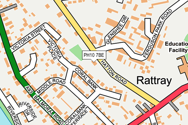 PH10 7BE map - OS OpenMap – Local (Ordnance Survey) PH10 7BE map - OS OpenMap – Local (Ordnance Survey)
