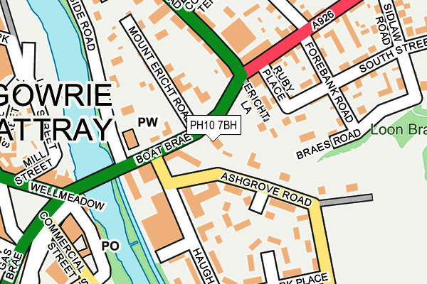 PH10 7BH map - OS OpenMap – Local (Ordnance Survey) PH10 7BH map - OS OpenMap – Local (Ordnance Survey)