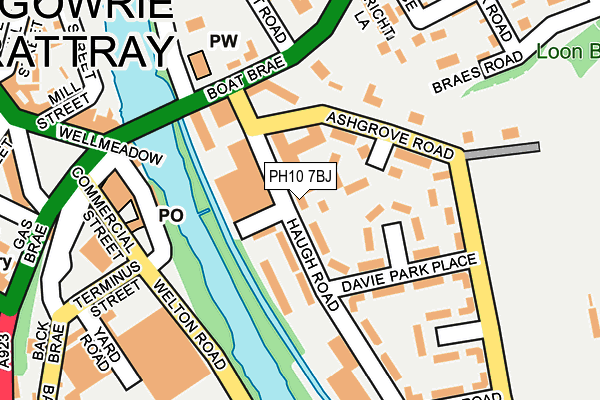 PH10 7BJ map - OS OpenMap – Local (Ordnance Survey) PH10 7BJ map - OS OpenMap – Local (Ordnance Survey)