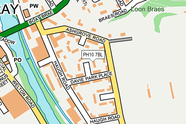 PH10 7BL map - OS OpenMap – Local (Ordnance Survey) PH10 7BL map - OS OpenMap – Local (Ordnance Survey)