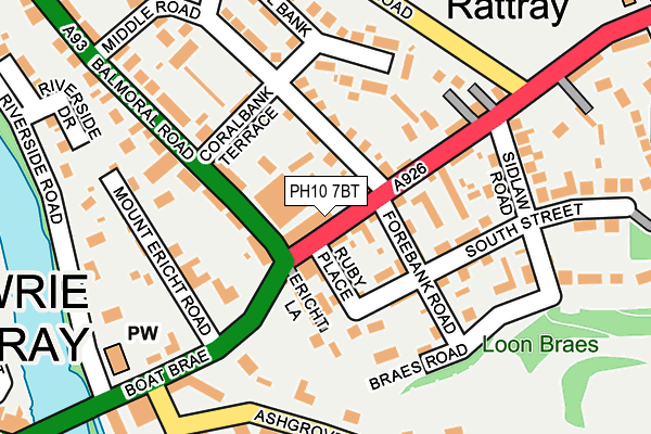PH10 7BT map - OS OpenMap – Local (Ordnance Survey) PH10 7BT map - OS OpenMap – Local (Ordnance Survey)